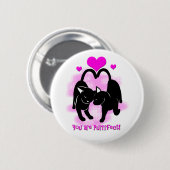 Valentinstag Katzen Button (Vorne & Hinten)
