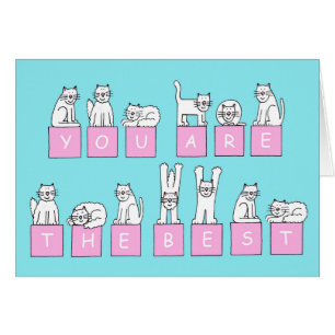 Valentinstag Katzen Cartoon Sie sind die Besten