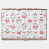 Valentinstag Katzen Decke (Vorderseite)