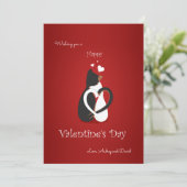 Valentinstag Katzen Grußkarte Feiertagskarte (Stehend Vorderseite)