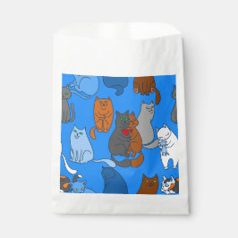 Valentinstag Katzen Herzblau Geschenktütchen