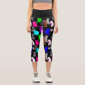 Valentinstag Katzen Herzblut Capri Leggings (Vorderseite)