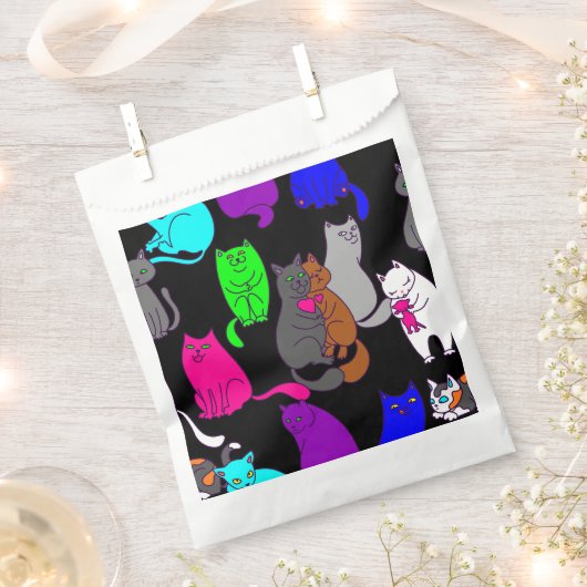 Valentinstag Katzen Herzblut Geschenktütchen (Ausgeschnitten)