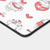 Valentinstag Katzen Schreibtischunterlage (Ecke)