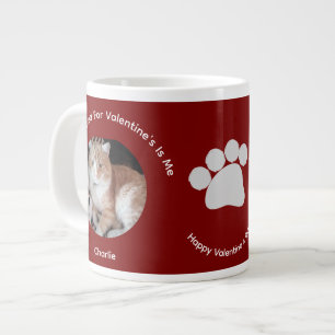 Valentinstag-Katzenfoto-Spezialtasse Jumbo-Tasse