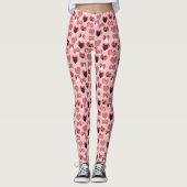Valentinstag Katzenwelse Leggings (Vorderseite)