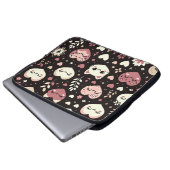 Valentinstag Kawaii Katzen Herz Blume Muster Laptopschutzhülle (Vorne Knopf)