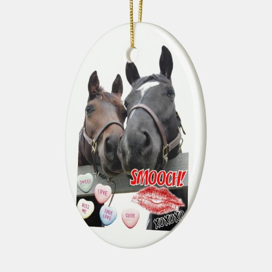 Valentinstag Keramik Ornament (Links)