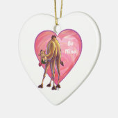 Valentinstag Keramik Ornament (Links)