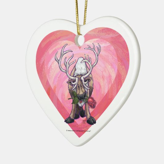 Valentinstag Keramik Ornament (Links)