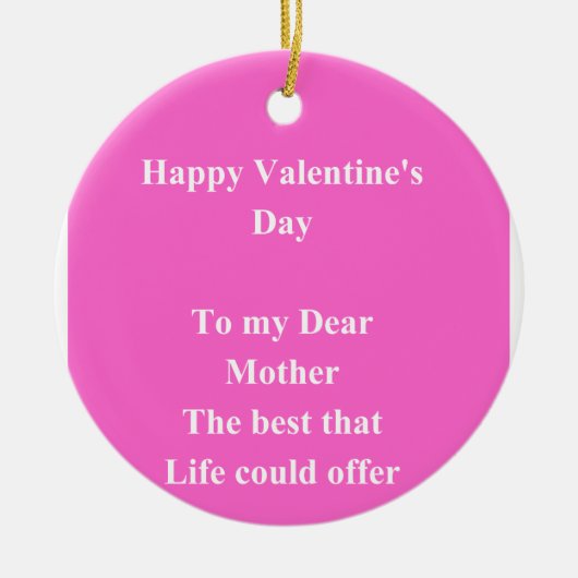 Valentinstag Keramik Ornament (Vorne)