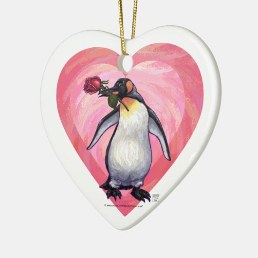 Valentinstag Keramik Ornament (Links)