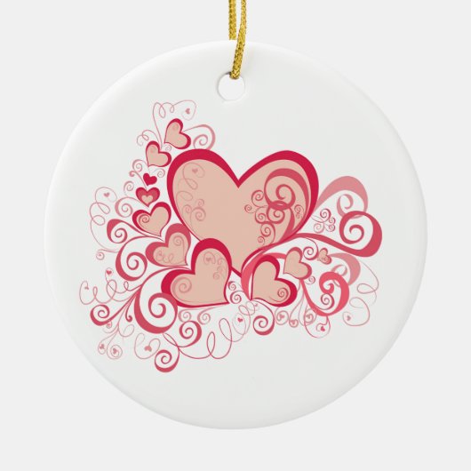 Valentinstag Keramik Ornament (Vorne)