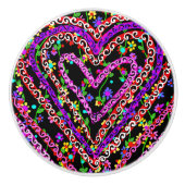 Valentinstag Keramikknauf (Vorderseite)