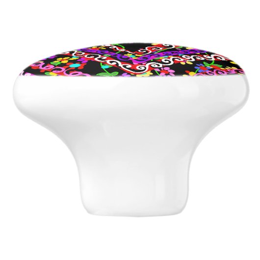 Valentinstag Keramikknauf (Seitenansicht)