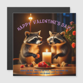 Valentinstag Kerzenlicht Abendessen mit Magnetkart Magnetkarte