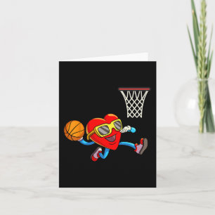 Valentinstag Kids Boys Men Heart Dunking Basketbal Karte