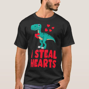 Valentinstag Kids Dino Valentines Boy I Steal H T-Shirt