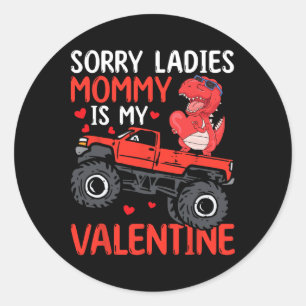 Valentinstag Kinder Jungen Sorry Ladies Mommy Ist  Runder Aufkleber