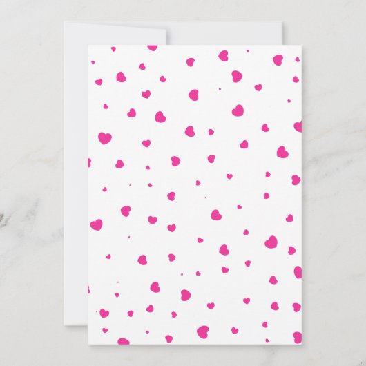 Valentinstag Kinderdusche Einladung (Rückseite)