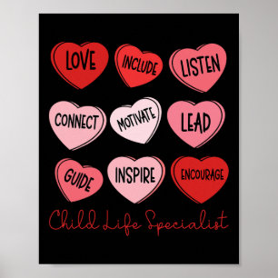 Valentinstag-Kinderleben Spezialist Süße Herzen Poster