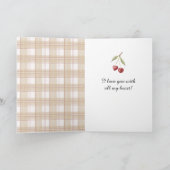 Valentinstag Kirschherzen Liebe Karte (Innenseite)