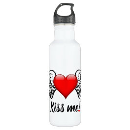 Valentinstag Kiss Me 24.Oz Wasserflasche Edelstahlflasche