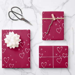 Valentinstag Kisses Geschenkpapier Set