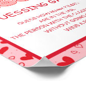 Valentinstag Kisses Guessing Game Sign Poster (Ecke)