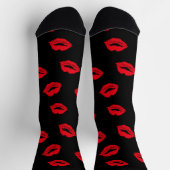 Valentinstag Kisses Lipstick Kiss Mark Socken (Oben)