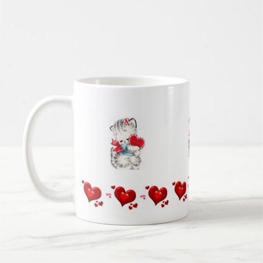 Valentinstag Kitten Tasse (Links)