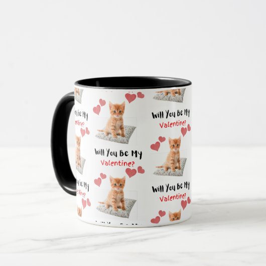 Valentinstag Kitten Tasse (Vorderseite Links)
