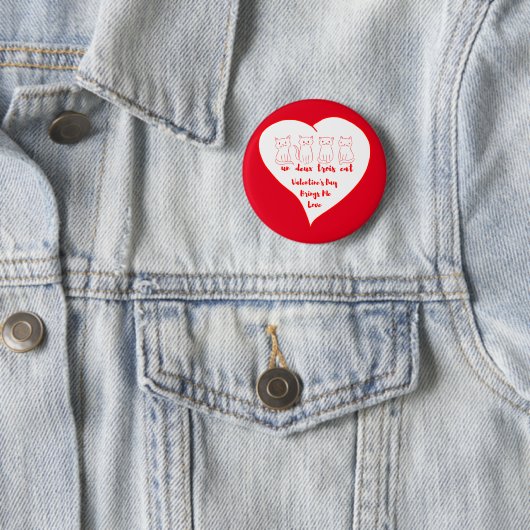 Valentinstag Kitten - Un Deux Trois Cat Button (Beispiel)