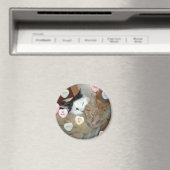 Valentinstag Kittens Magnet (In Situ (Geschirrspüler))