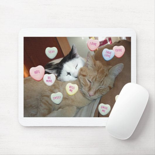 Valentinstag Kittens Mousepad (Mit Mouse)