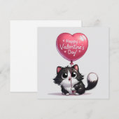 Valentinstag Kittern Feiertagskarte (Vorne/Hinten)