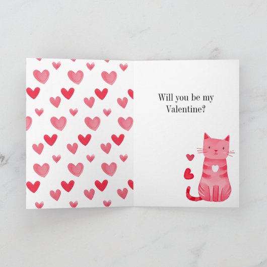 Valentinstag Kitty Cat Karte (Innenseite)
