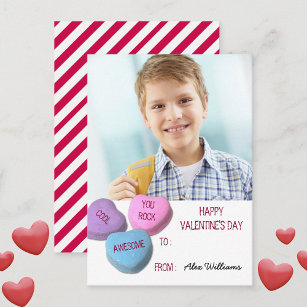 Valentinstag Klassenzimmer Boy Custom Foto Mitteilungskarte