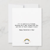 Valentinstag Klassenzimmer Kinder Dinosaurier Rege Feiertagskarte (Rückseite)