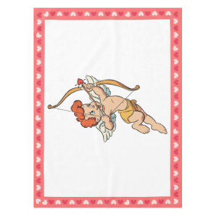 Valentinstag Klassiker/vintage Amor Tischdecke