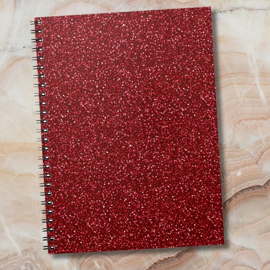 Valentinstag Klassisch Trendiges rotes Glitter Notizblock