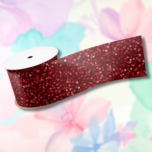 Valentinstag Klassisch Trendiges rotes Glitter Satinband
