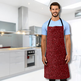 Valentinstag Klassisch Trendiges rotes Glitter Schürze