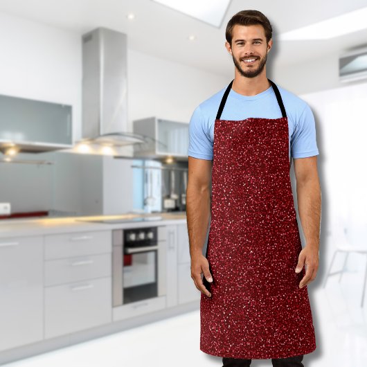 Valentinstag Klassisch Trendiges rotes Glitter Schürze