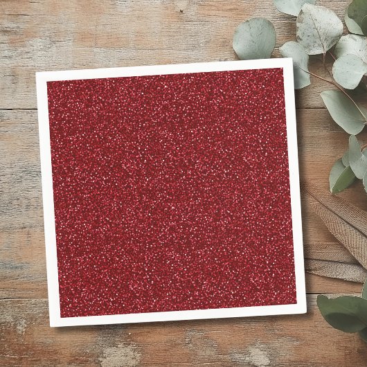 Valentinstag Klassisch Trendiges rotes Glitter Serviette