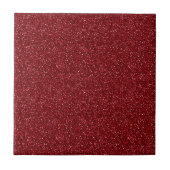 Valentinstag Klassisches Trendiges Rot Glitter Fliese (Vorderseite)