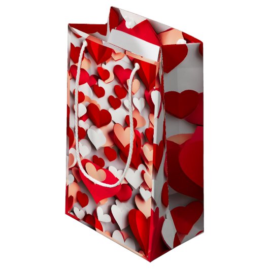 Valentinstag Kleine Geschenktüte (Vorderseite Schrägansicht)
