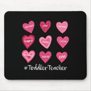 Valentinstag Kleinkind Lehrer Süßigkeiten Süße Her Mousepad