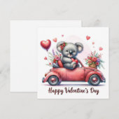 Valentinstag Koala-Bär Feiertagskarte (Vorne/Hinten)