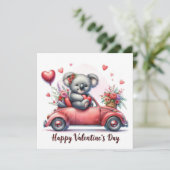 Valentinstag Koala-Bär Feiertagskarte (Stehend Vorderseite)